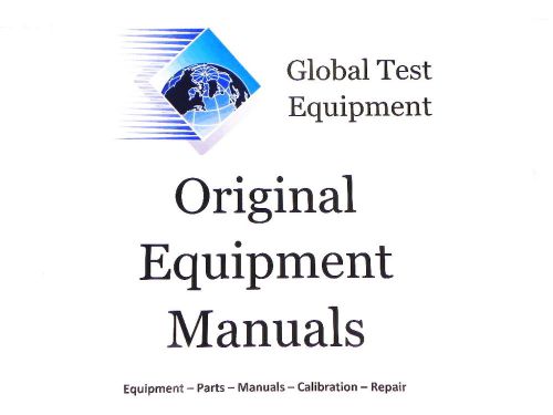 Hughes  Millimeter Wave Synthesizer Operation and Maintenance Manual