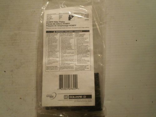 1 Pack of 5 Filler Plates: Square D HOMFP Filler Plates Black