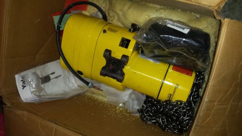 2008 Yale 1 ton Chain Hoist W/ Motor Driven Trolley, 230V, 3 Phase