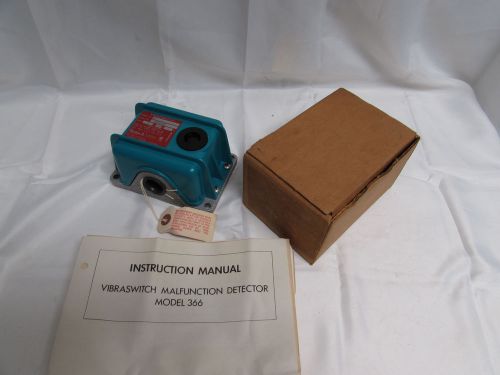 VIBRASWITCH 366-A8 MALFUNCTION DETECTOR 117VAC/DC 0.3A ***NIB***