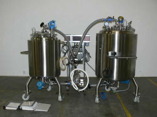 Allegheny Bradford Bioprocess Jacketed Tanks 300 L &amp; 150 L w/ Top-Flow Pump