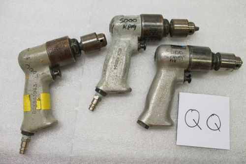 QQ- Rockwell Tools 3 Pcs 5000 RPM Pneumatic Air Drill With 1/4&#034; Chuck Aircraft