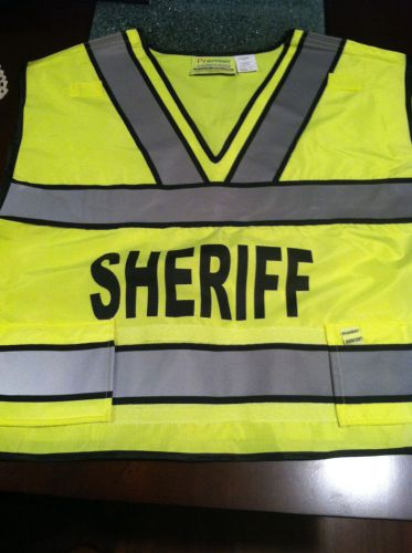 Sheriff traffic vest, traffic detail, sheriffs office, yellow traffic vest for sale