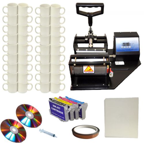 New mug/cup heat transfer press,heat transfer paper, ink kit,tape, 36pcs mugs for sale