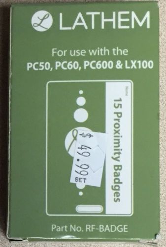 Lathem Proximity Badge For Pc50 , Pc60, Pc600 &amp; Lx100   BONUS BADGE HOLDER !!