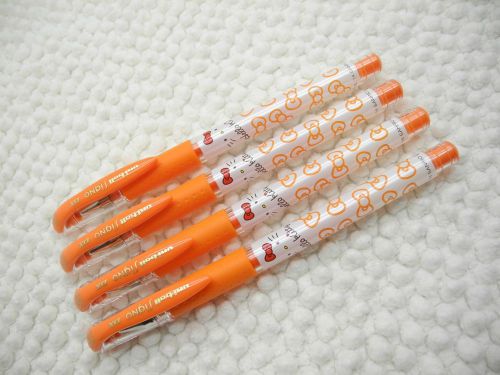 4pcs Uni-Ball Hello Kitty UM-181KT 0.38mm Roller ball Pen Orange(Japan)