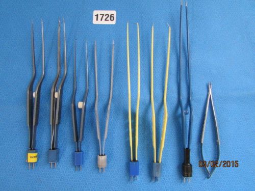 Codman Aesculap LOT ESU  Forcep Electrosurgical Instruments Bayonet VET O/R 1726