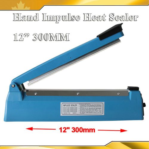 New Poly Plastic Bag Film 12&#034; 300mm Hand Impulse Sealer Heat Sealing Machine