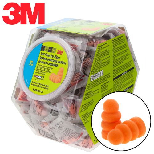 200 pairs 3m soft foam ear plugs r1120j2d low pressure noise reducing 28 decibel for sale