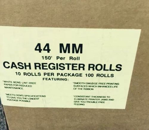 Cash Register Paper 44mm, 100 rolls/case