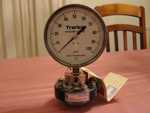 Trerice Pressure Gauge #52-2873 0-100 PSI  PLUS 316 SS Diaphragm Seal Assembly