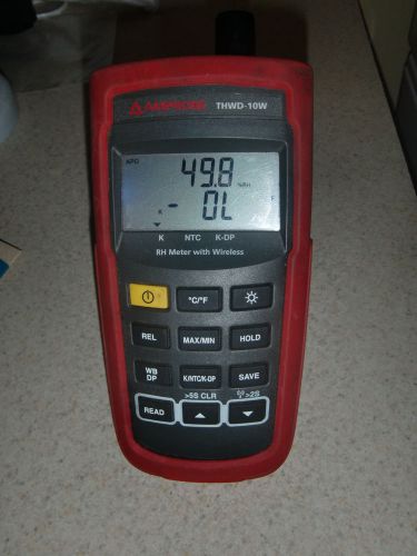 AMPROBE THWD-10W Temp/Humdty Meter, 0 to 100% Rel Hum Rnge