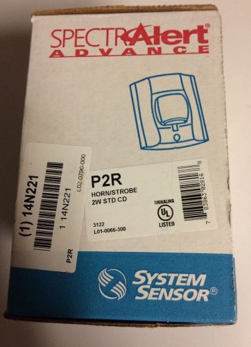 System sensor spectr alart horn/strobe red wall mount p2r for sale