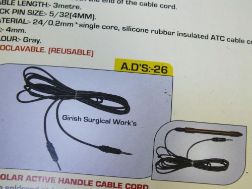 “HLS EHS” Cable Cord (RF Black) with 2 Jack Pin Molded from one end to other end