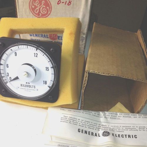 GE GENERAL ELECTRIC AC VOLTMETER Type AB-40, 0-18, CAT.50-103021PZXE *NSIB