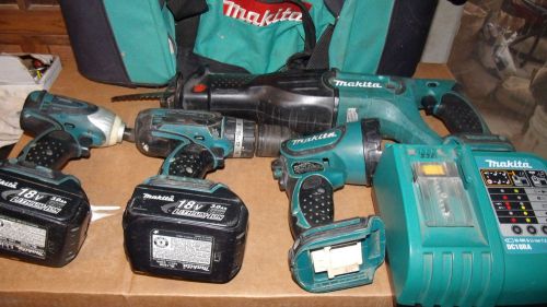 Makita 18V- Lith-Ion 4 Tool Combo Set, NR