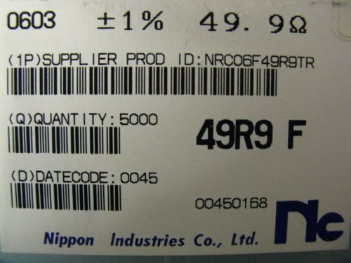 40000 PCS NIPPON NRC06F49R9TR