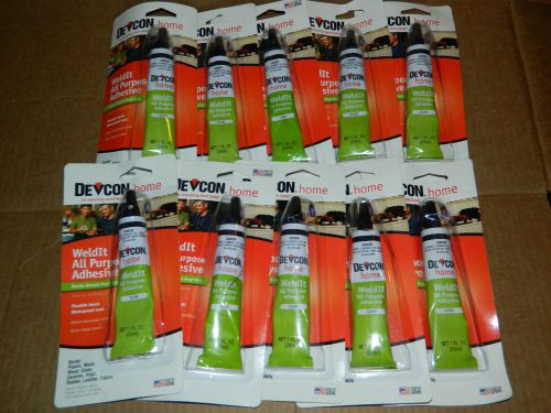 (10) DEVCON S182 CLEAR WELDIT HOUSEHOLD CEMENT EPOXY WATERPROOF ADHESIVE WELD IT