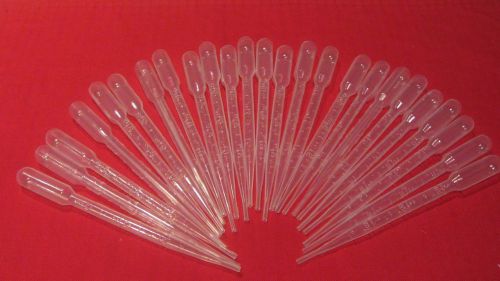 25x 3ml Dropper Transfer Graduated Pipettes Disposable Plastic Eye Essential Oil