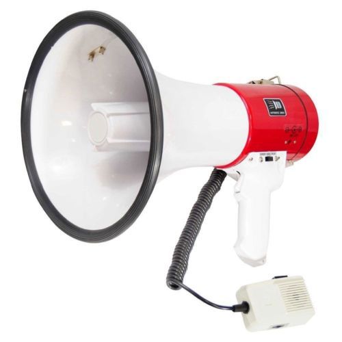 50 watt professional handheld megaphone bullhorn siren speaker usb microphone for sale