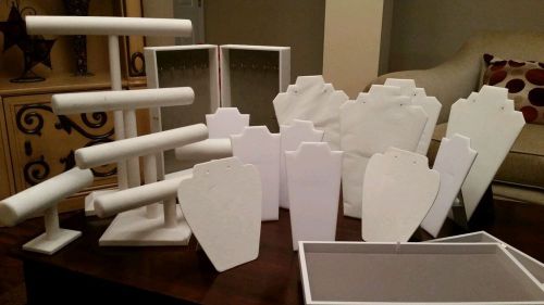 White jewelry display lot