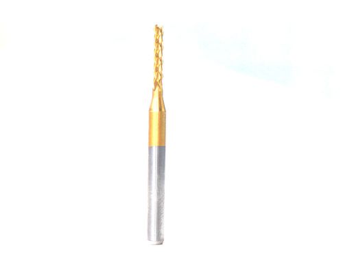 New 2pcs TiN Coat carbide router 0.8mm End Mill Engraving Bits CNC/PCB Rotary