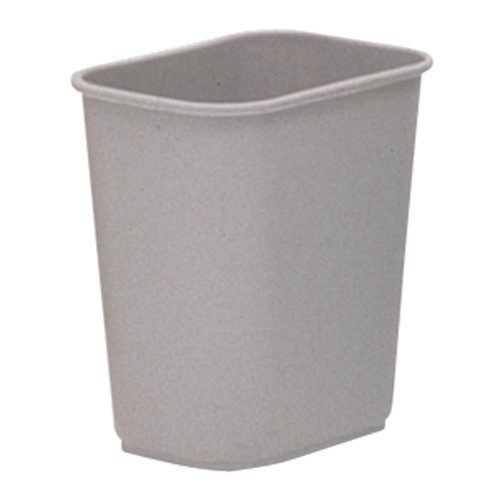 Rubbermaid Commercial FG295200BEIG Deskside Plastic Wastebasket Rectangular 2...