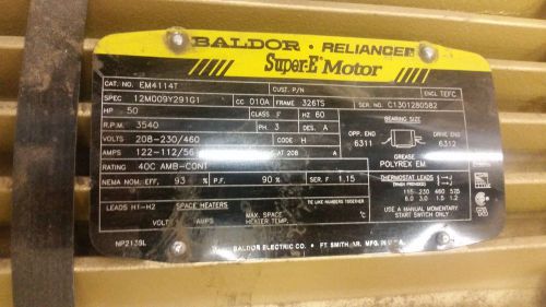 Baldor Super E 50hp motor