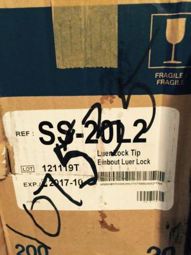 Ref# SS-20L2 Luer Lock Tip Exp 10-2017 Brand New In Box 200 20cc/ml