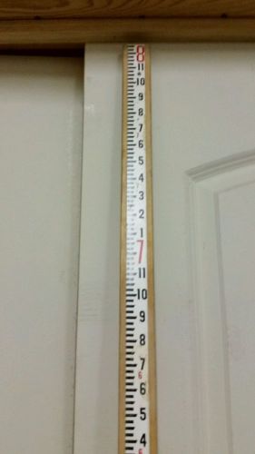 8&#039; foot Transit Measuring Stick Surveying Rod Level Grade extendable lot site