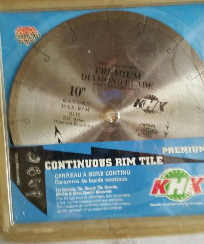 khk 10&#034; premium continuous rim diamond blade