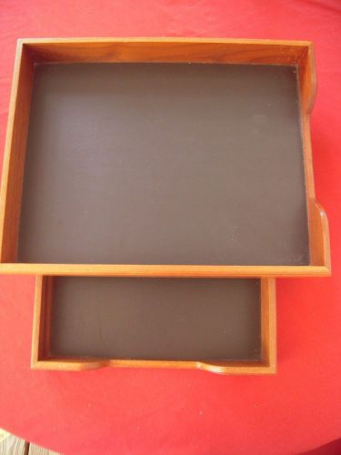 ELDON WOODLINE 2500 WOODEN FILE TRAYS (2) ** VINTAGE**EUC ** 1988