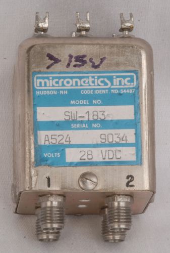 MICRONETICS MICROWAVE SWITCH SW-183