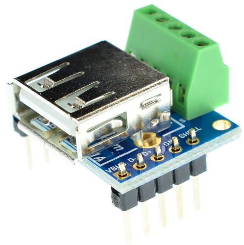 USB 2.0 Type A female socket breakout board eLabGuy USB-AF-BO-V1A