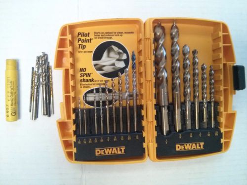 DEWALT 27 PIECE PILOT POINT TITANIUM DRILL BIT SET W/CASE