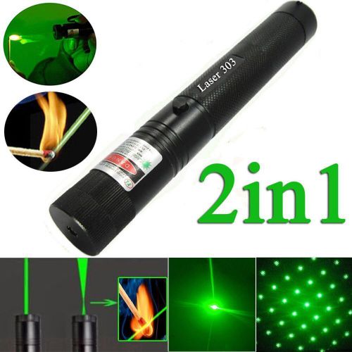 Military Burning LED 532nm Green Laser Pointer Pen Beam Light Powerful Lazer USA