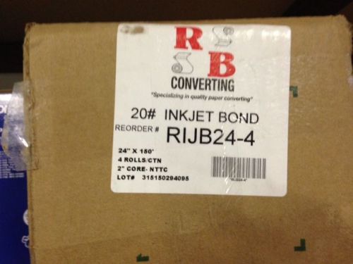 rijb24-4  20lb inkjet bond 2 inch core, 24x150ft 4 rolls per ctn.