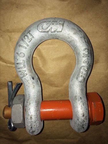 3/4&#034;  6.5 Ton Galvanized Bolt Type Anchor Shackle Columbus McKinnon *USA* M852G