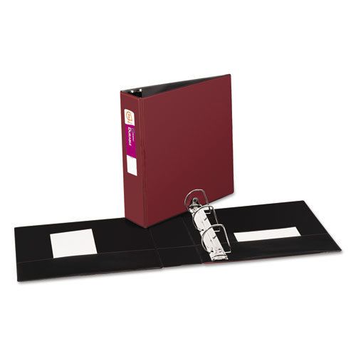 Durable binder with slant rings, 3&#034; capacity, maroon for sale