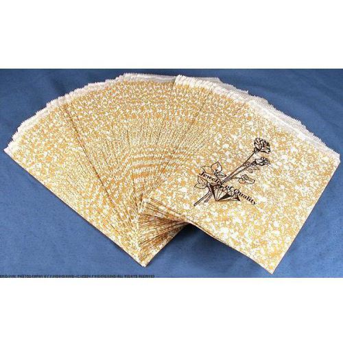 Paper Gift Bags Gold Color 9&#034; 100Pcs