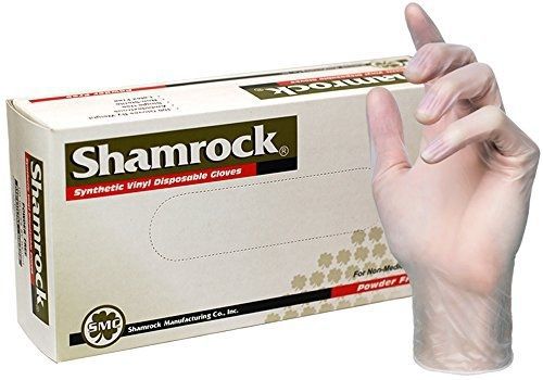 Shamrock 66422-m-bx food service industrial grade glove, vinyl, powder-free, for sale