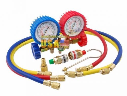 R134a r12 r22 r502 refrigerants a/c diagnostic manifold tester gauge set hvac for sale