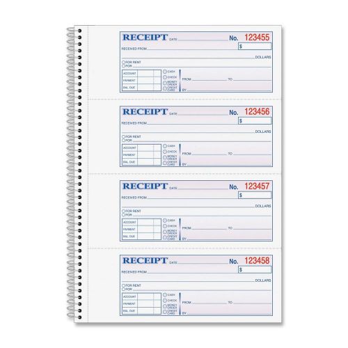 Adams money and rent receipt book 2-part carbonless 2.75 x 7.13 inch detached... for sale