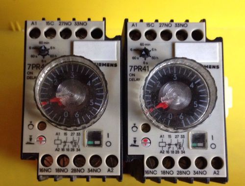 Siemens 7PR41 Lot Of 2 Used