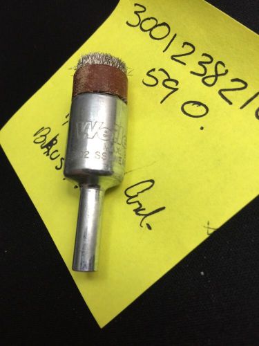 Weiler 10057 Abrasive 1/2&#034; Pilot End Brush x 1/8&#034; Pilot Dia. 0044SS