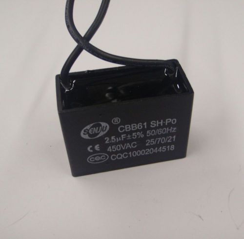 Capacitor cbb61 450vac 2.5uf hvac 2.5 mfd fan motor start ww for sale