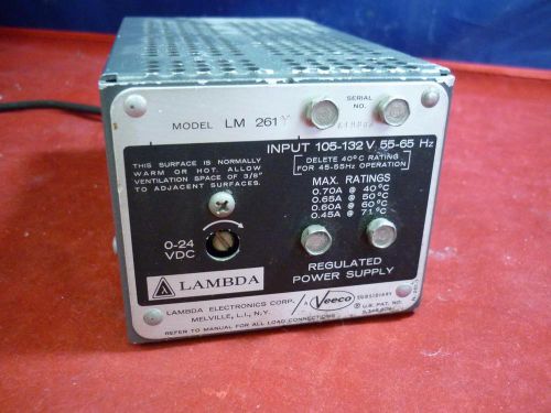 Lambda Electronics LM 261Y Regulated Power Supply 0-24VDC