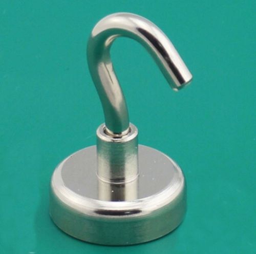 1pcs D25 Holding Force 12 KG Neodymium Permanent Hanger Magnets Hook #A40c