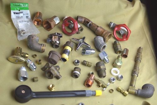 large lot pipe fitting vintage plumbing iron elbow tee MISC hardware