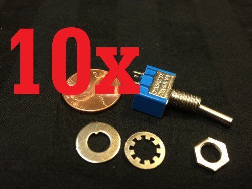 10x On-off Toggle Switch Spst Mts-101 6mm 1/4 Sub Miniature on Off 10pcs B12